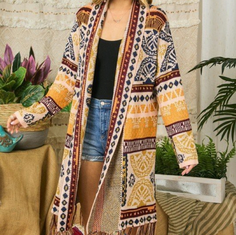 Tribal Pattern Cardigan